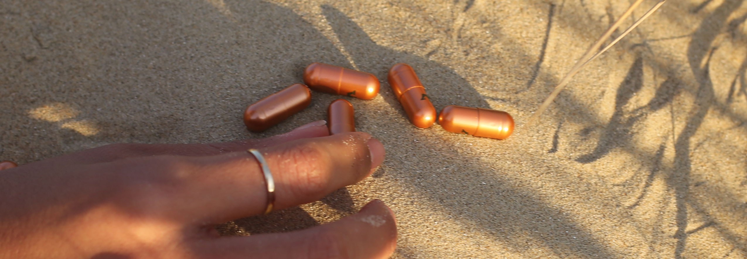 pills on sand