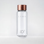 LYMA ID² Glass Vessel - A glass shaker bottle: pure, inert and built to preserve integrity. Hand-crafted using 100% purest grade copper lid, the identical material used for the LYMA Supplement Copper Vessel.